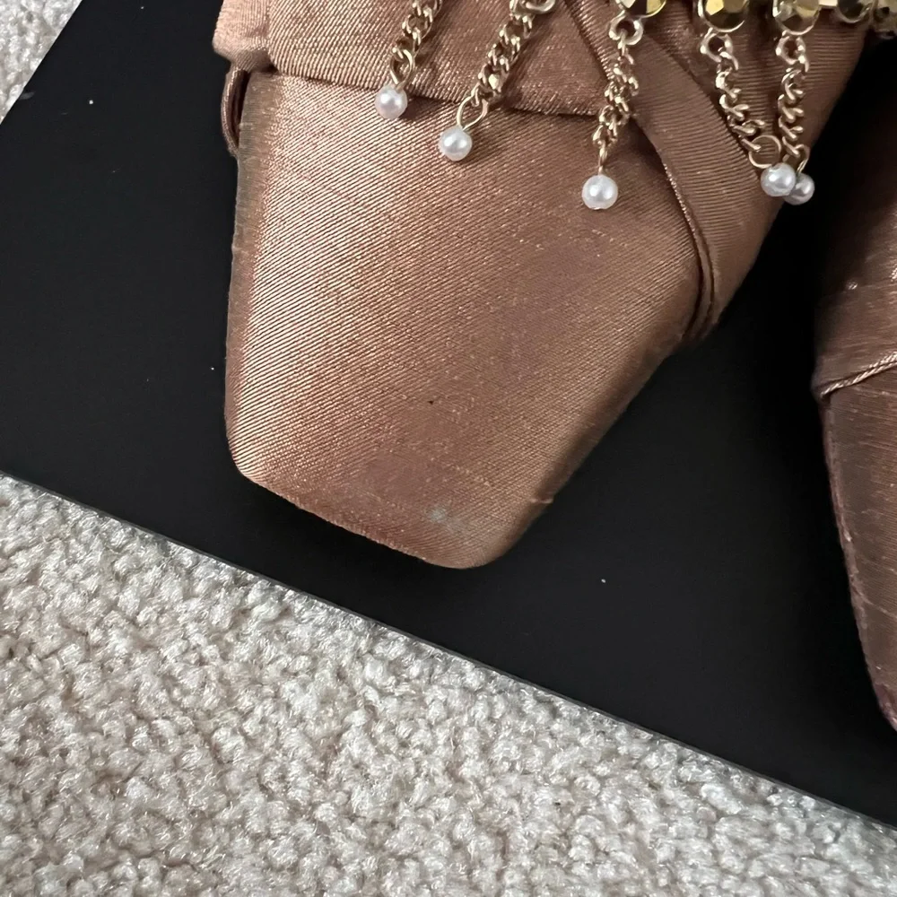 ANTONIO MELANI Bronze Embellished Mules - Picture 2 of 7